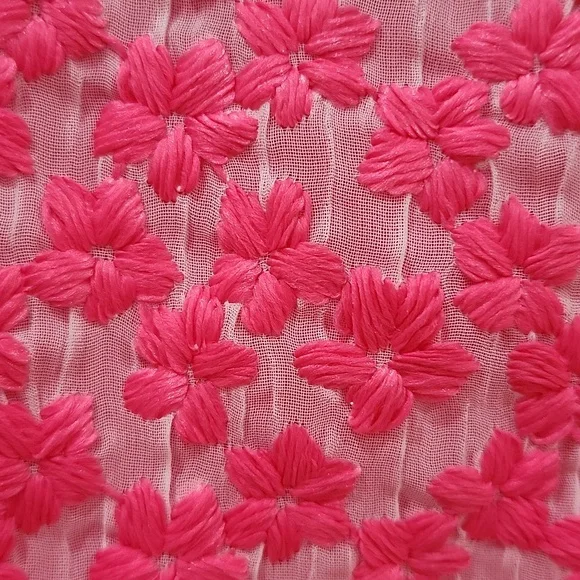 Kate Spade Pink Floral Top with sheer panel sz XS - Picture 6 of 15